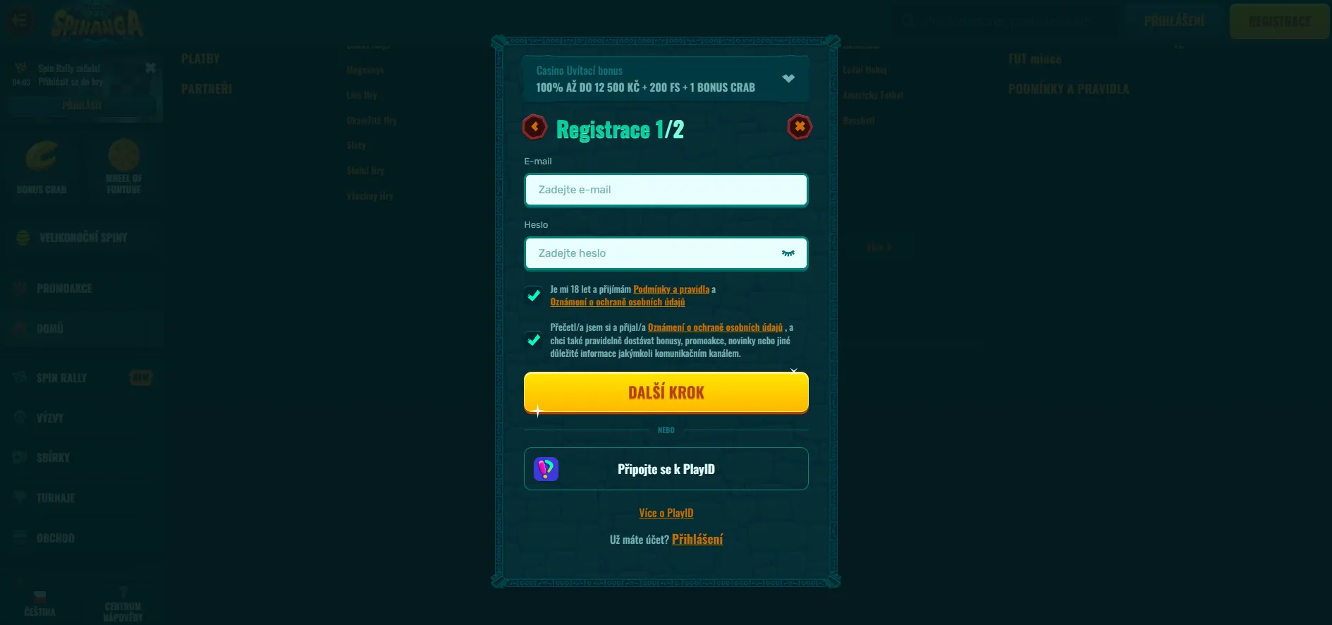 Jak si založit účet v zahraničním online casino