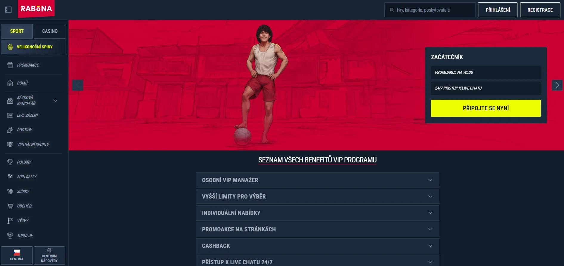 Uvítací bonus není vše: další akce